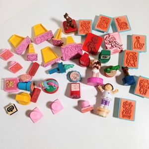 Vintage 80s Rubber Stamp Lot Cabbage Patch Kids My Little Pony and More